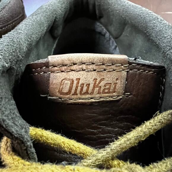 Olukai Kamuela Ankle Casual Chukka Boots Brown Leather Men\'s 11.5 US (46 EU) EUC main image 9